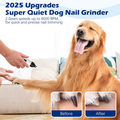 SilentGrind Pro 2024 – Electric Dog Nail Trimmer & Paw Grooming Tool