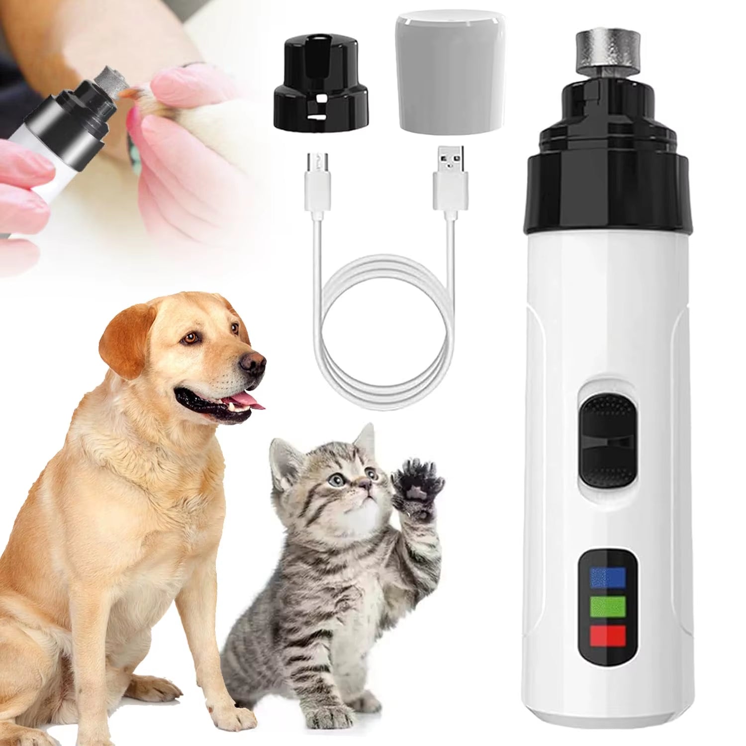 SilentGrind Pro 2024 – Electric Dog Nail Trimmer & Paw Grooming Tool